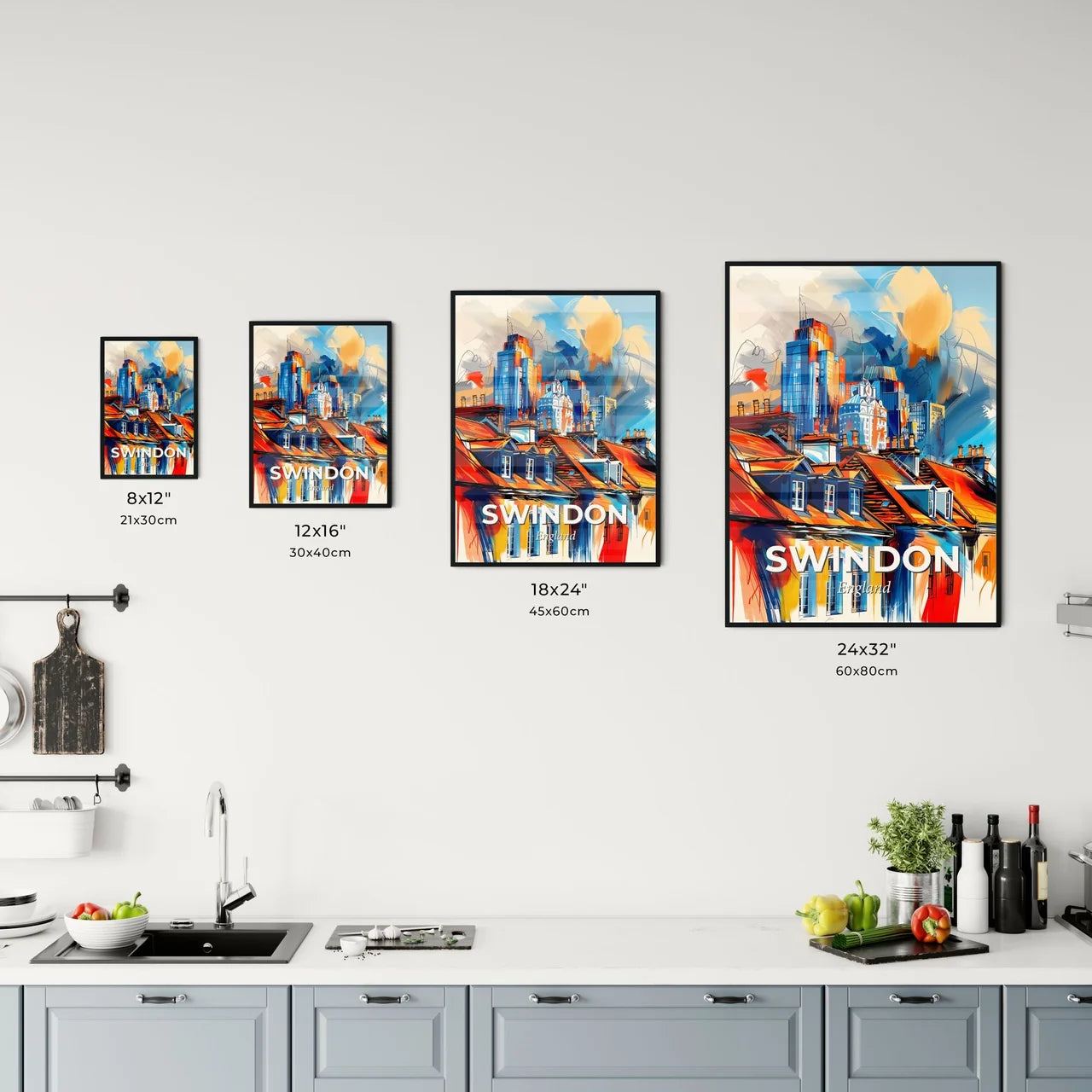 Vibrant Swindon, England Kitchen Art