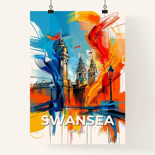 Vibrant Swansea, Wales Poster