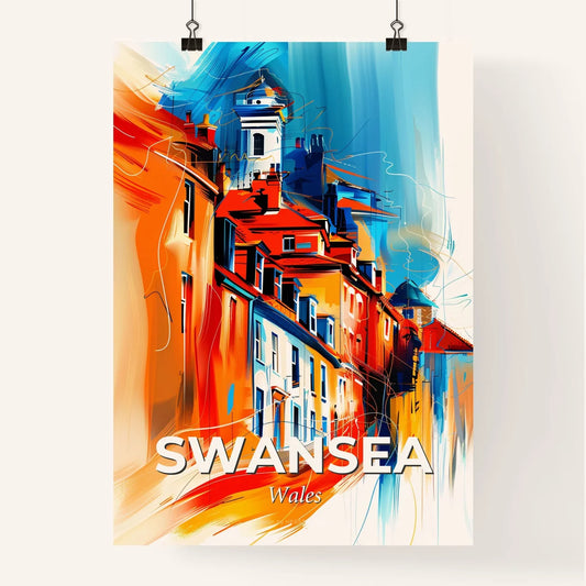 Vibrant Swansea, Wales Poster