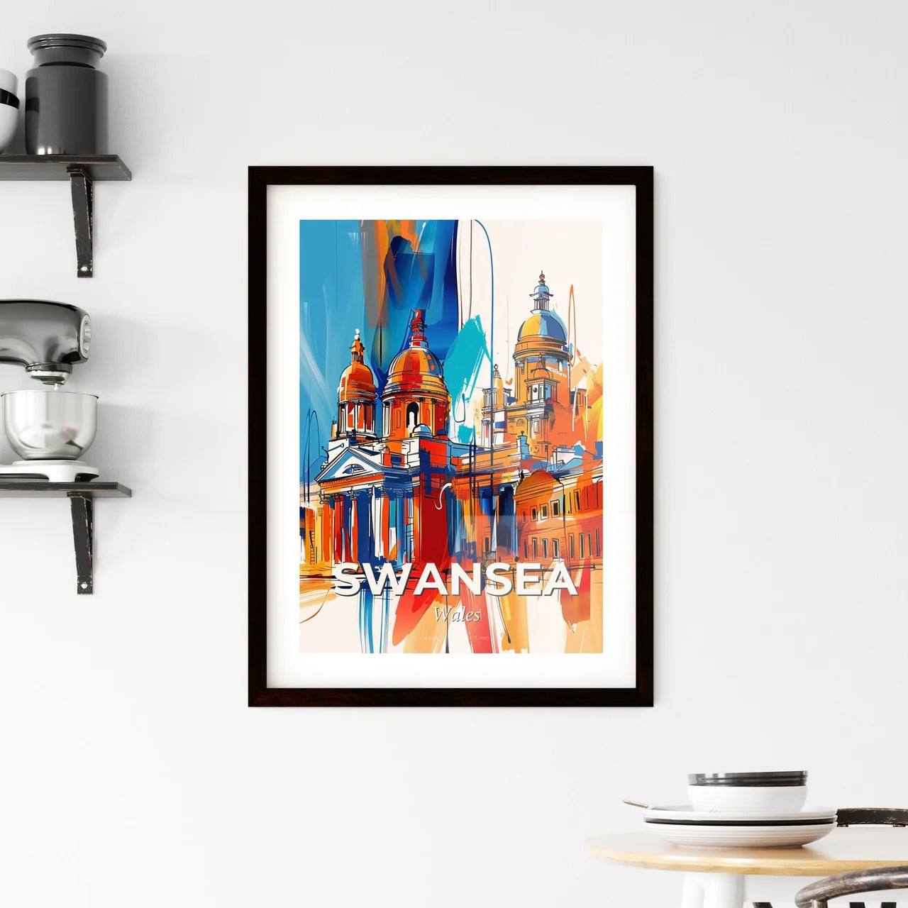 Vibrant Swansea, Wales Framed Print