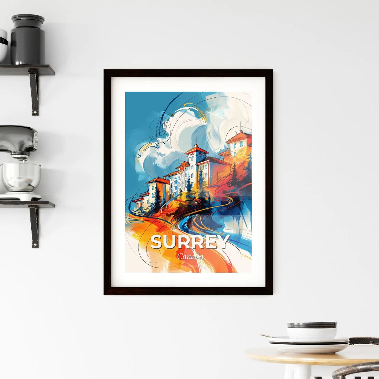 Vibrant Surrey, Canada Framed Print