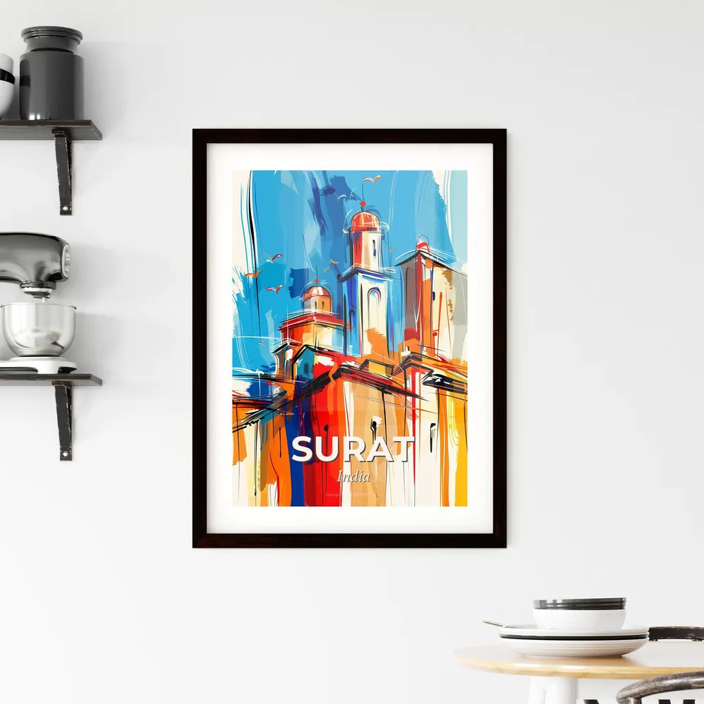 Vibrant Surat, India Framed Print