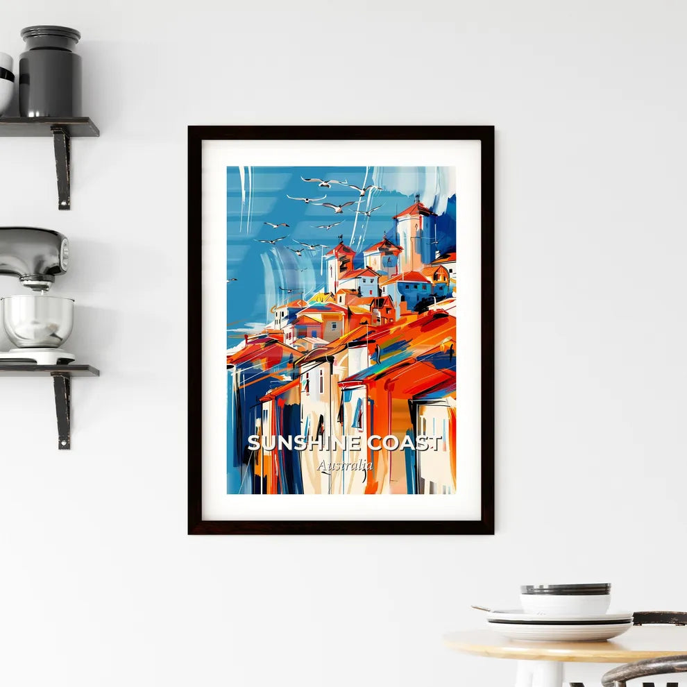 Vibrant Sunshine Coast, Australia Framed Print