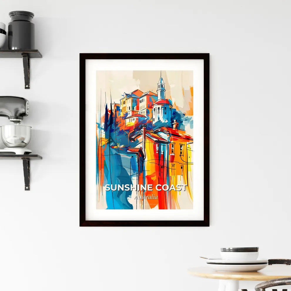 Vibrant Sunshine Coast, Australia Framed Print