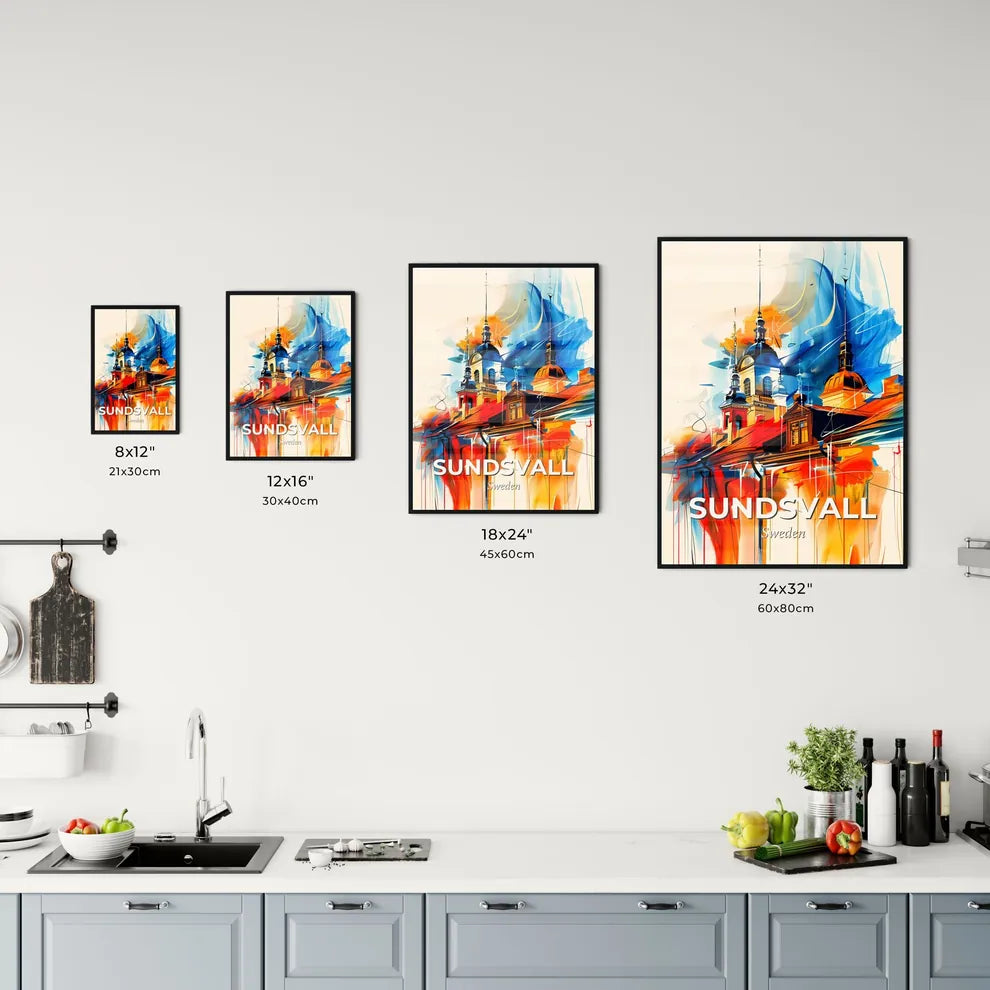 Vibrant Sundsvall, Sweden Kitchen Art