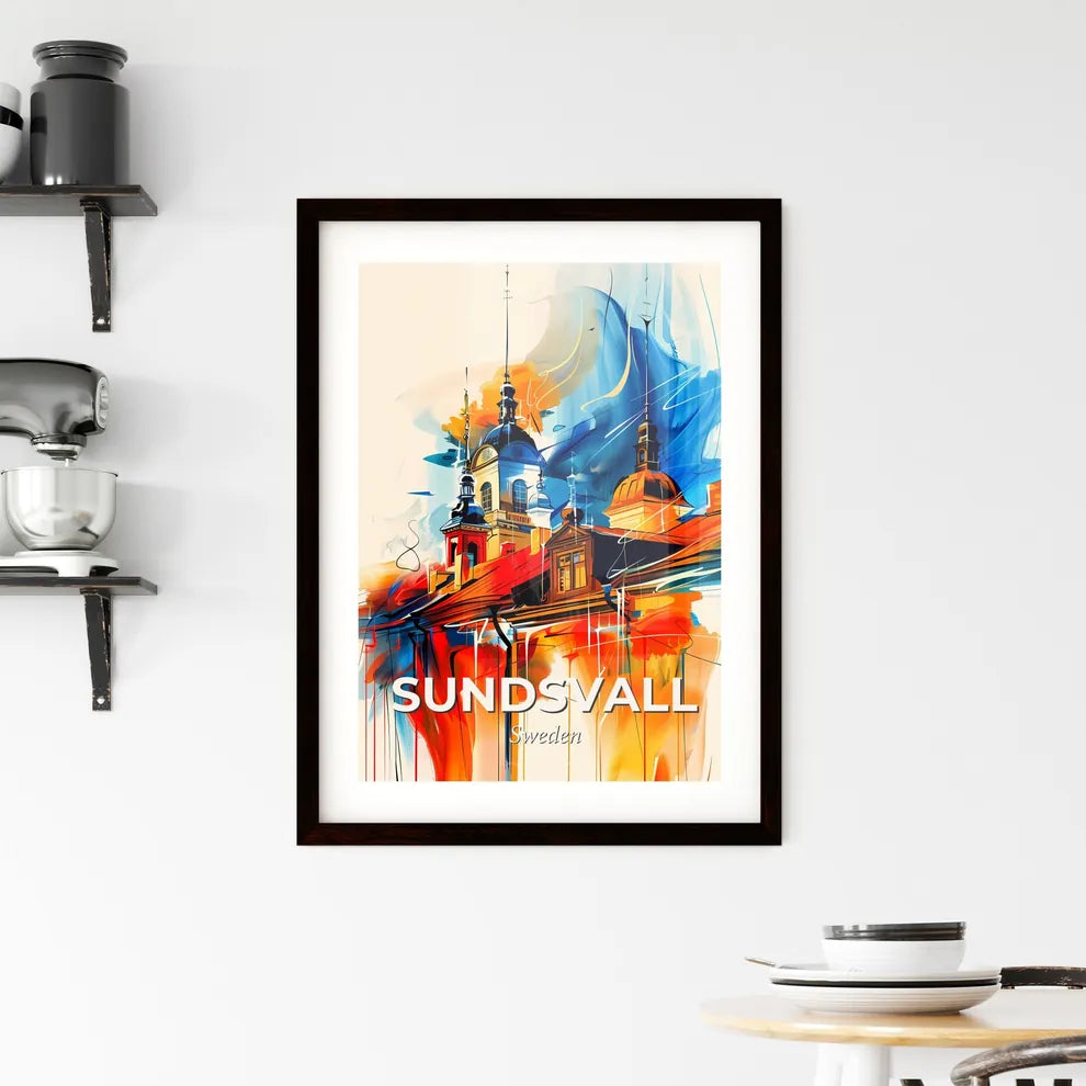 Vibrant Sundsvall, Sweden Framed Print