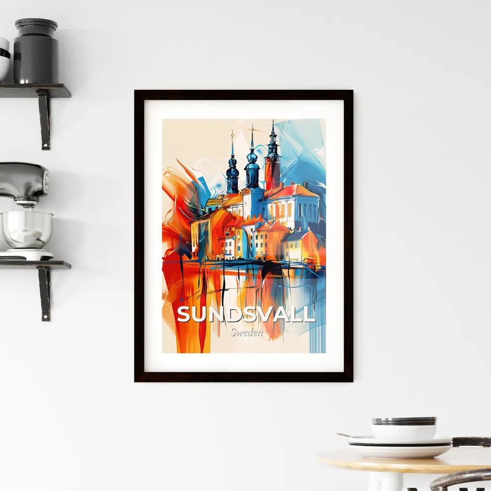 Vibrant Sundsvall, Sweden Framed Print
