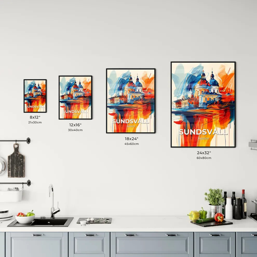 Vibrant Sundsvall, Sweden Kitchen Art