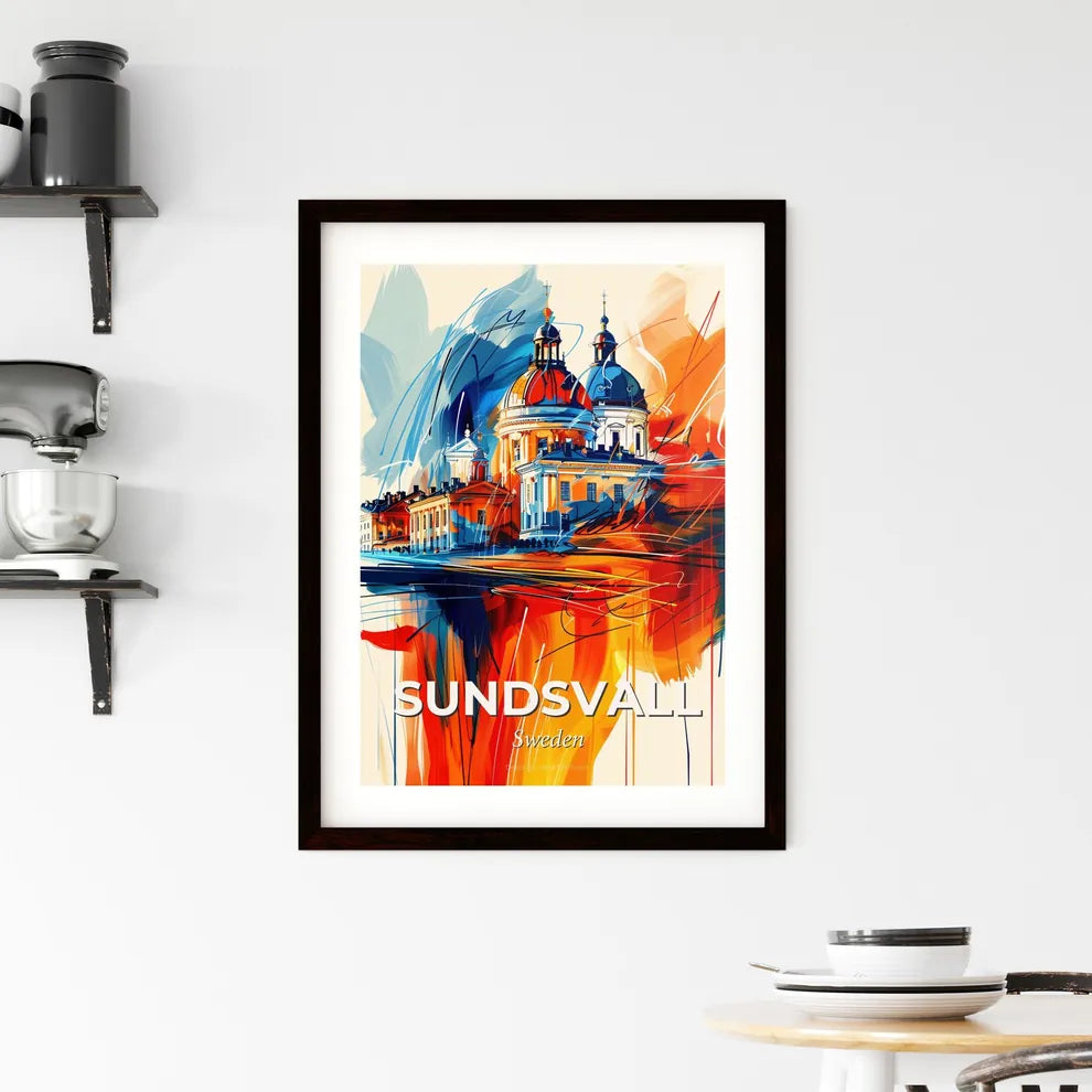 Vibrant Sundsvall, Sweden Framed Print
