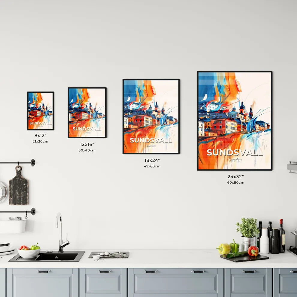 Vibrant Sundsvall, Sweden Kitchen Art