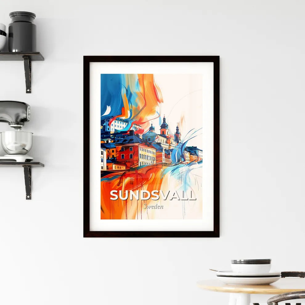 Vibrant Sundsvall, Sweden Framed Print