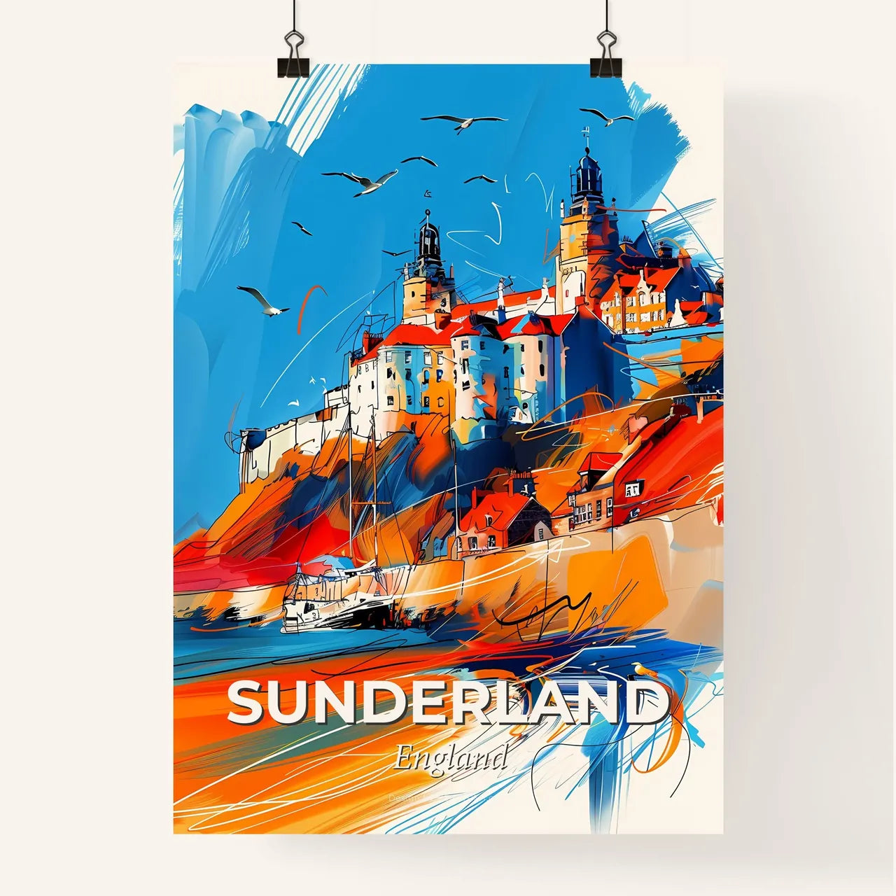 Vibrant Sunderland, England Poster