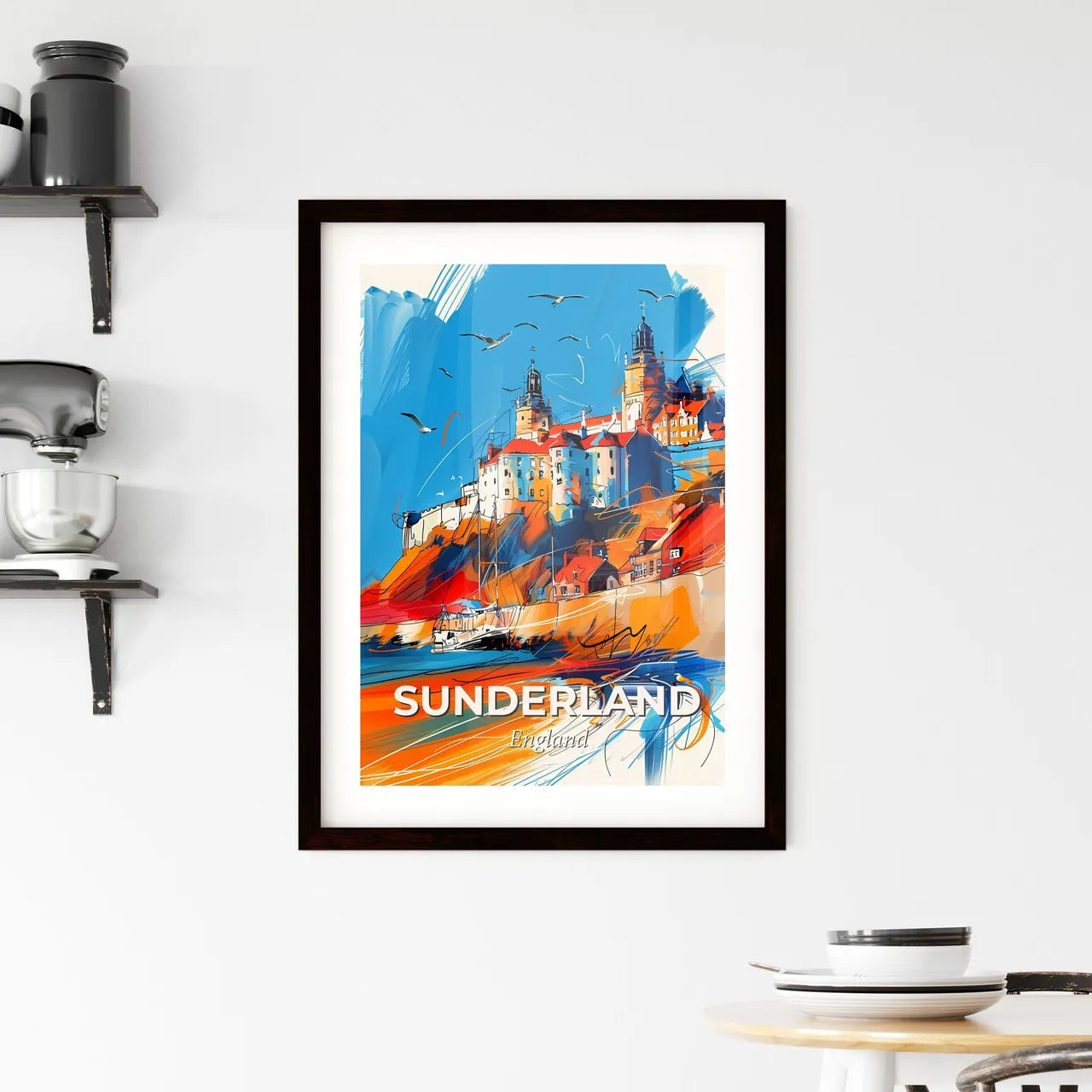Vibrant Sunderland, England Framed Print