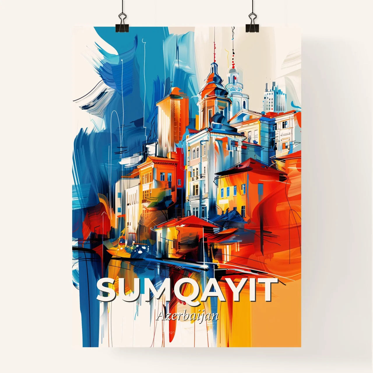 Vibrant Sumqayit, Azerbaijan Poster