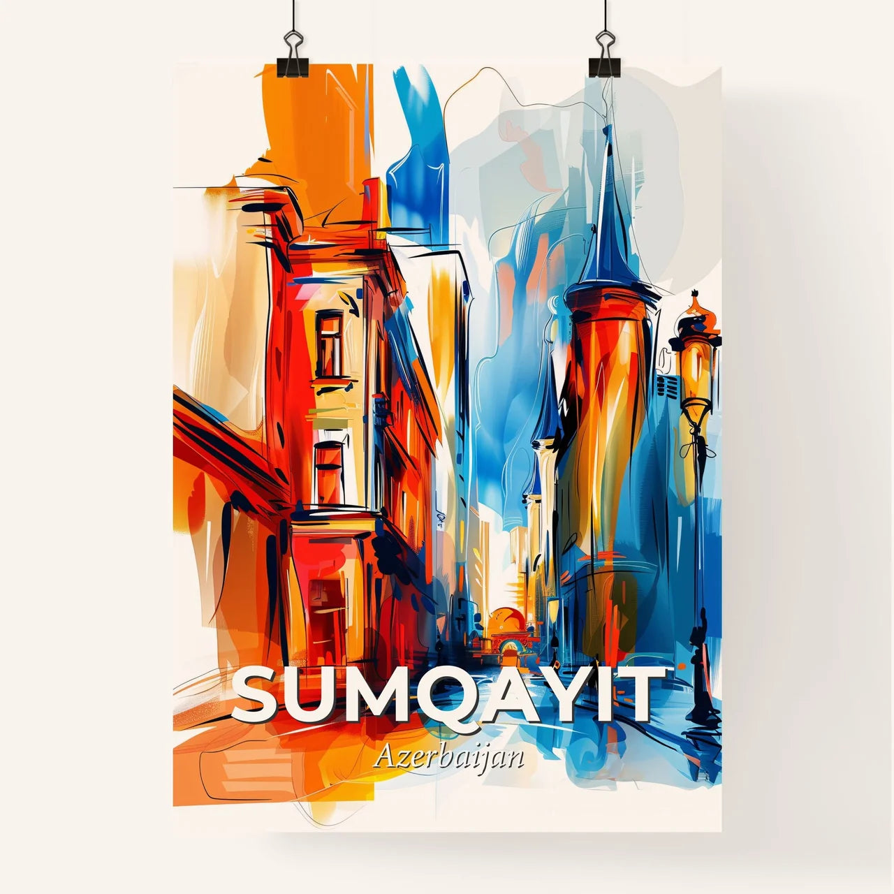 Vibrant Sumqayit, Azerbaijan Poster