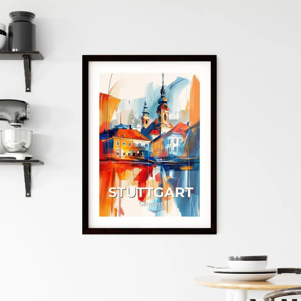 Vibrant Stuttgart, Germany Framed Print