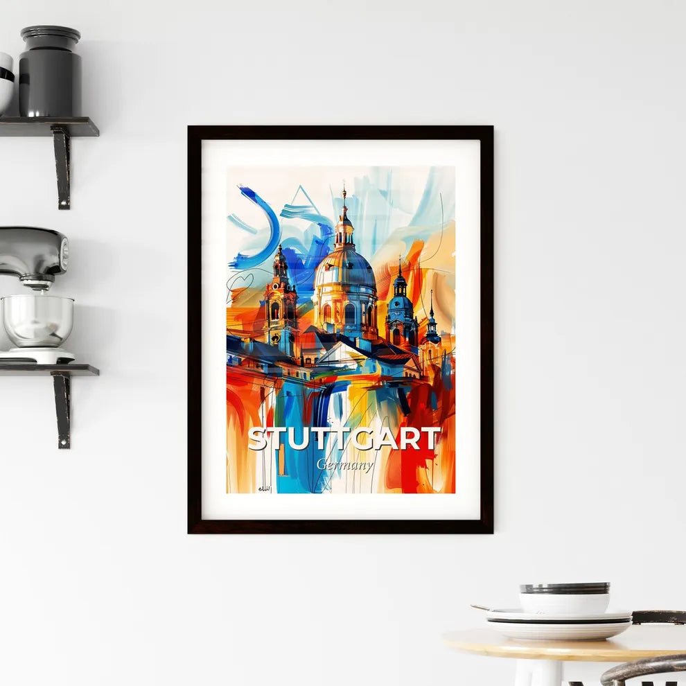Vibrant Stuttgart, Germany Framed Print