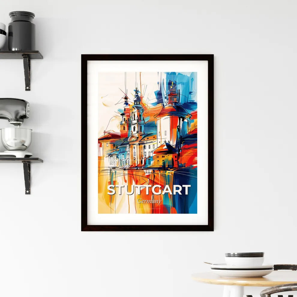 Vibrant Stuttgart, Germany Framed Print