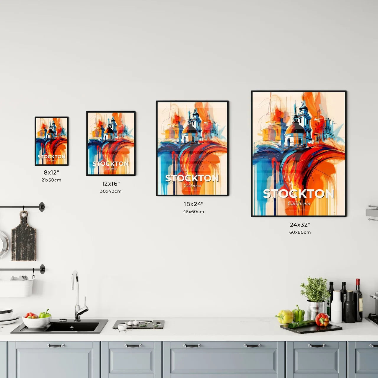 Vibrant Stockton, California Kitchen Art