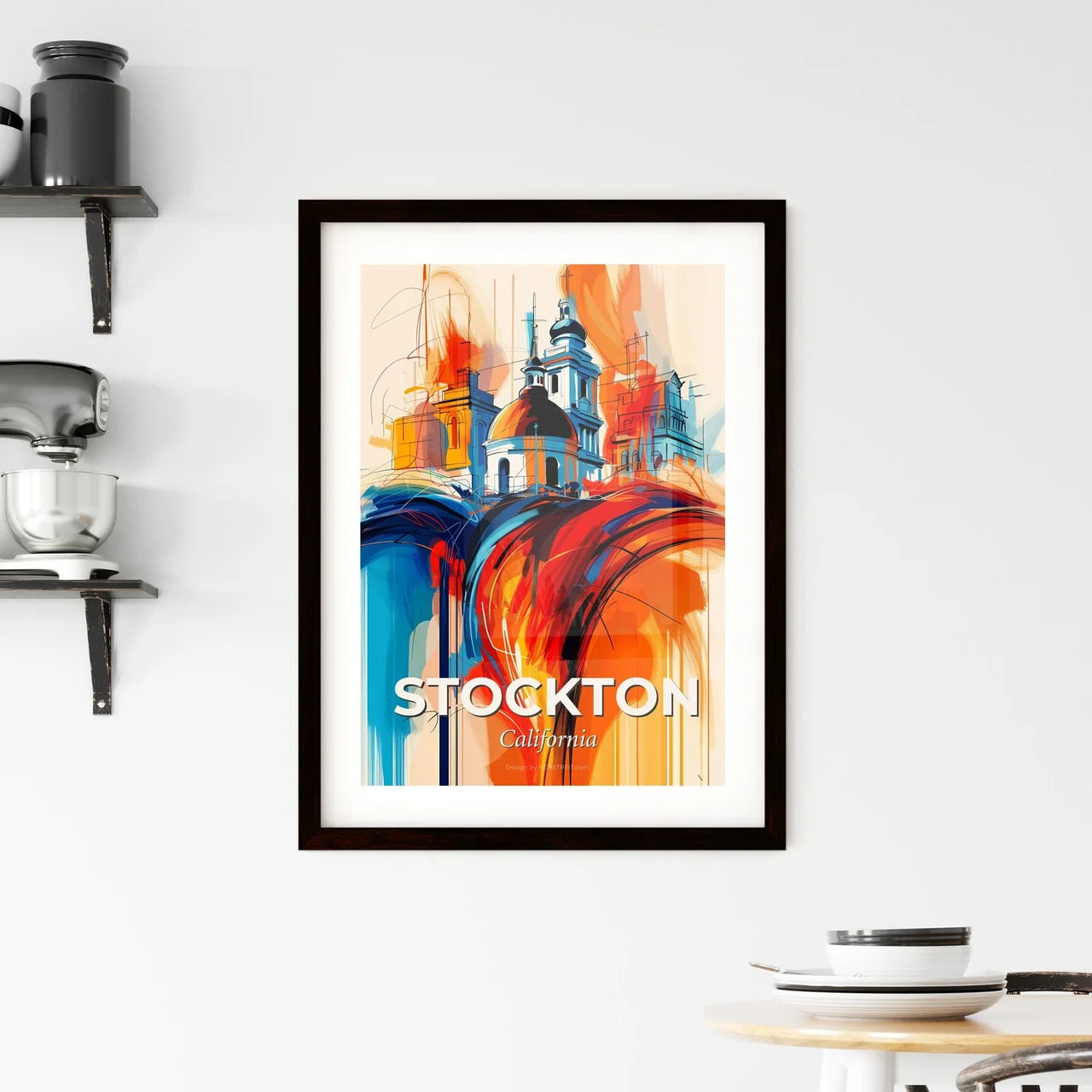 Vibrant Stockton, California Framed Print