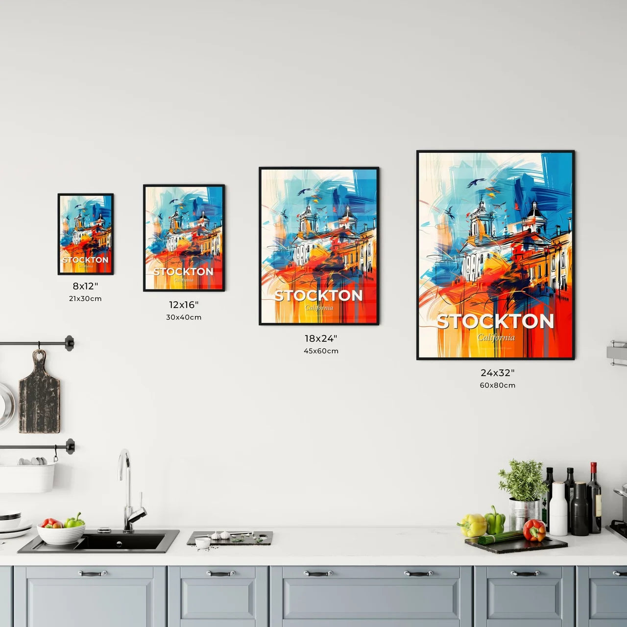 Vibrant Stockton, California Kitchen Art