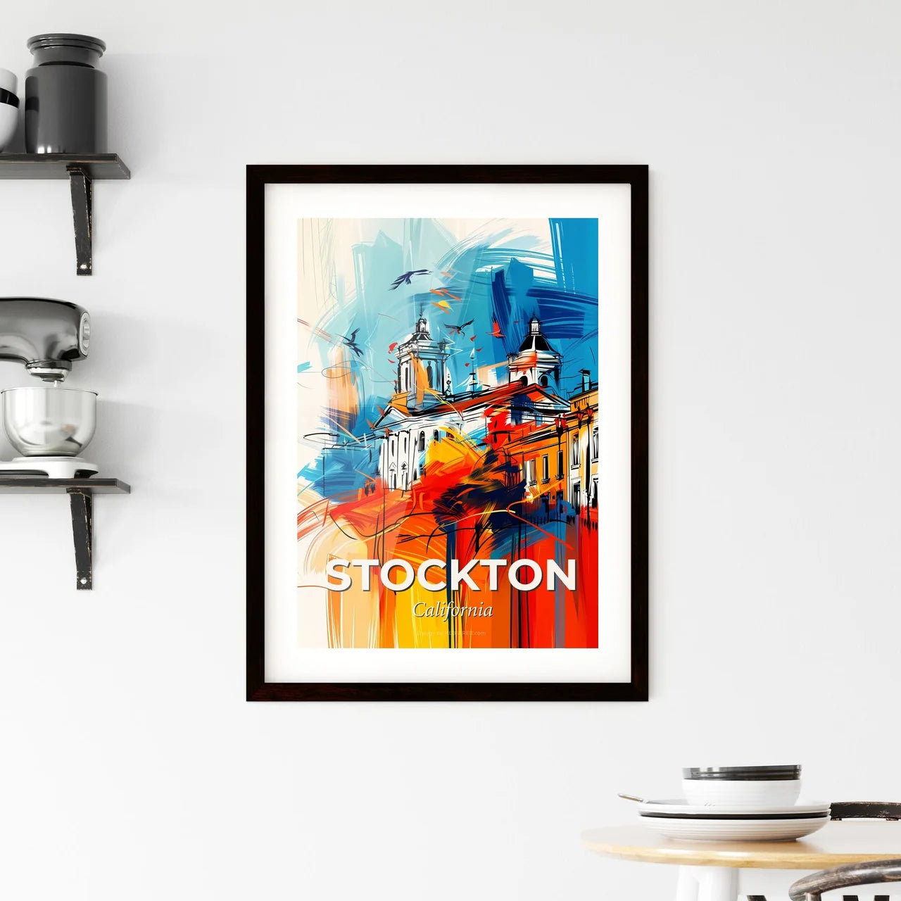 Vibrant Stockton, California Framed Print