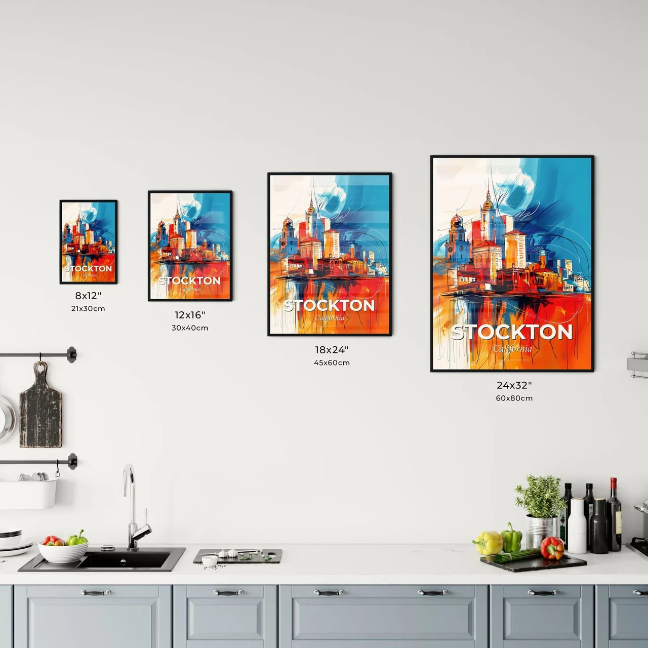 Vibrant Stockton, California Kitchen Art