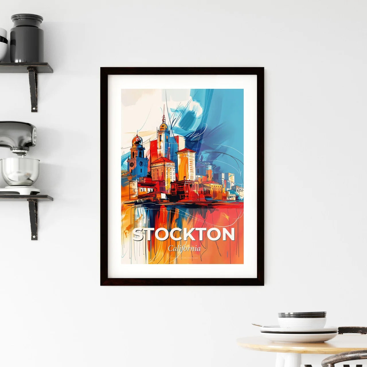 Vibrant Stockton, California Framed Print