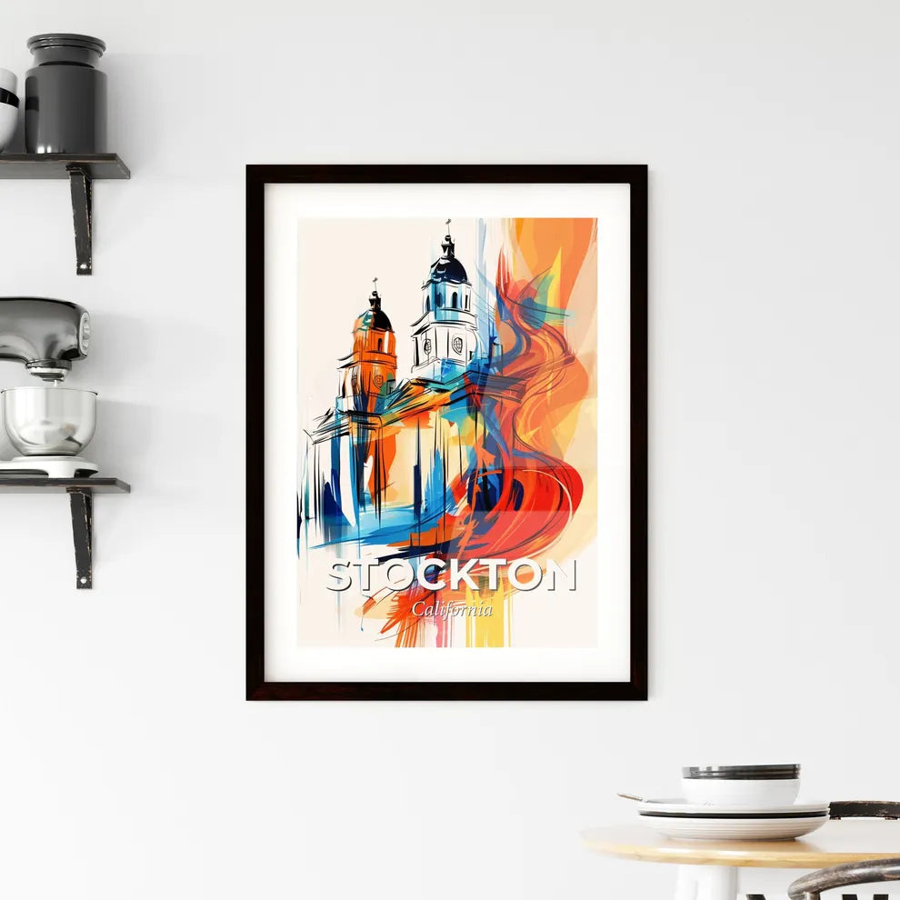 Vibrant Stockton, California Framed Print