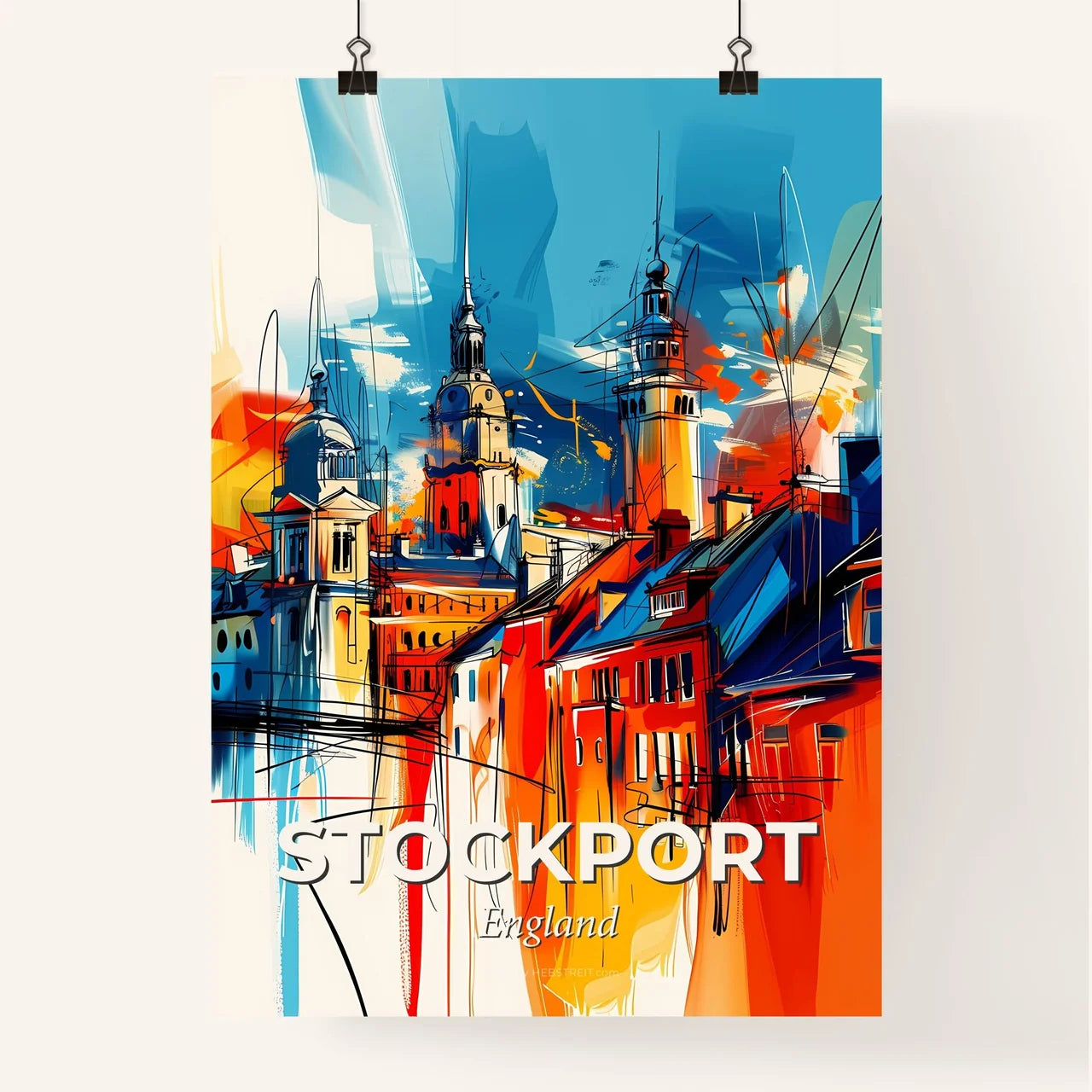 Vibrant Stockport, England Poster