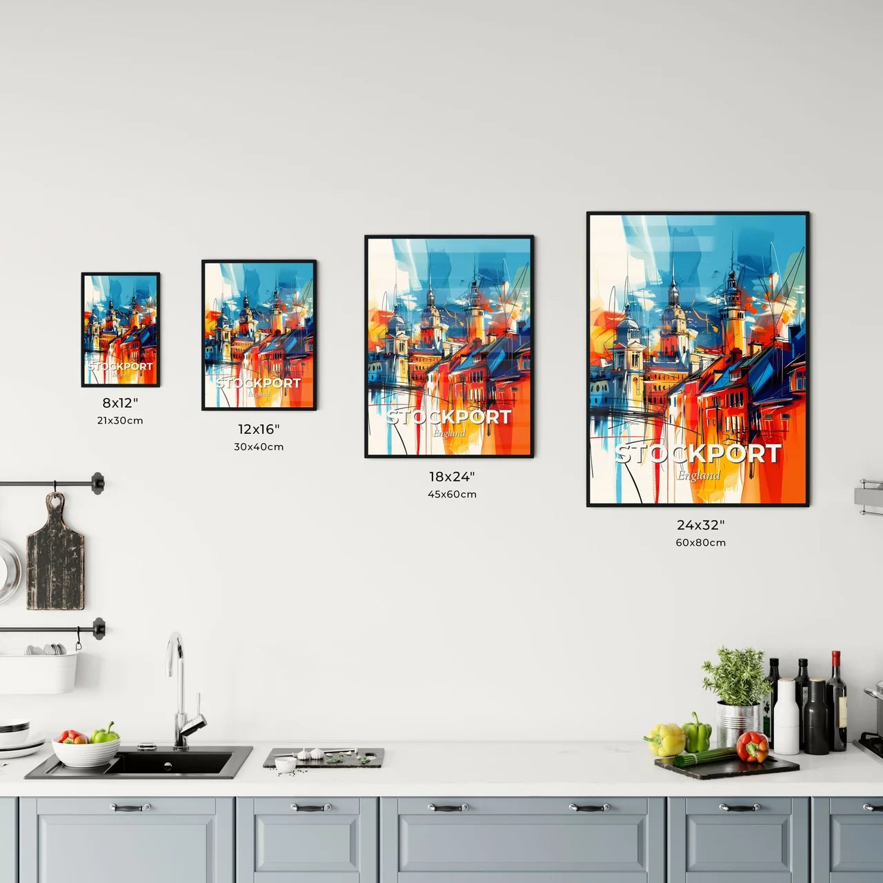 Vibrant Stockport, England Kitchen Art