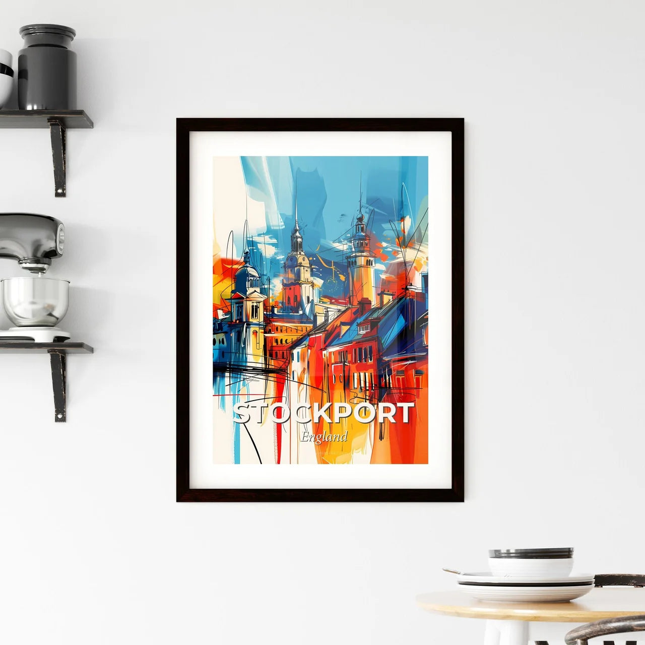 Vibrant Stockport, England Framed Print