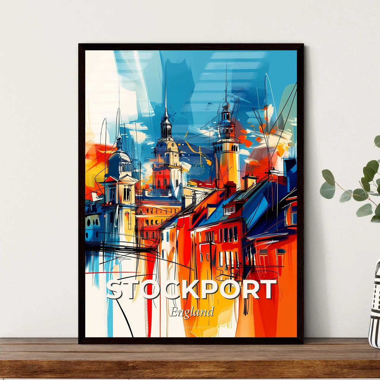 Vibrant Stockport, England Art Print