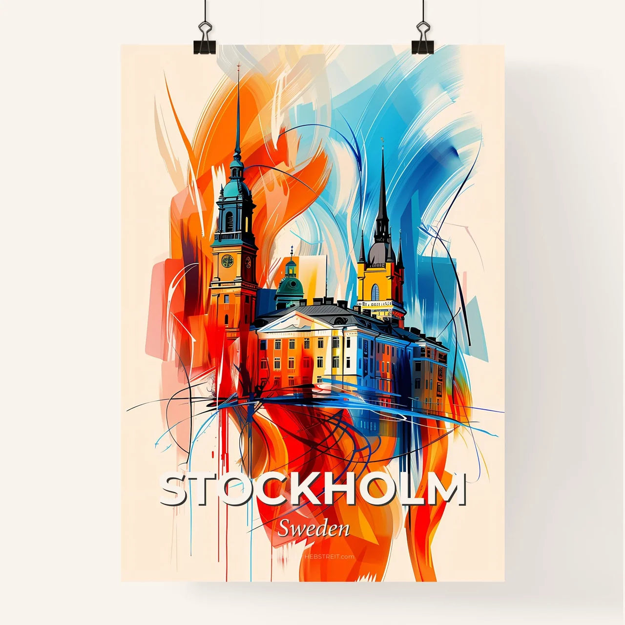 Vibrant Stockholm, Sweden Poster