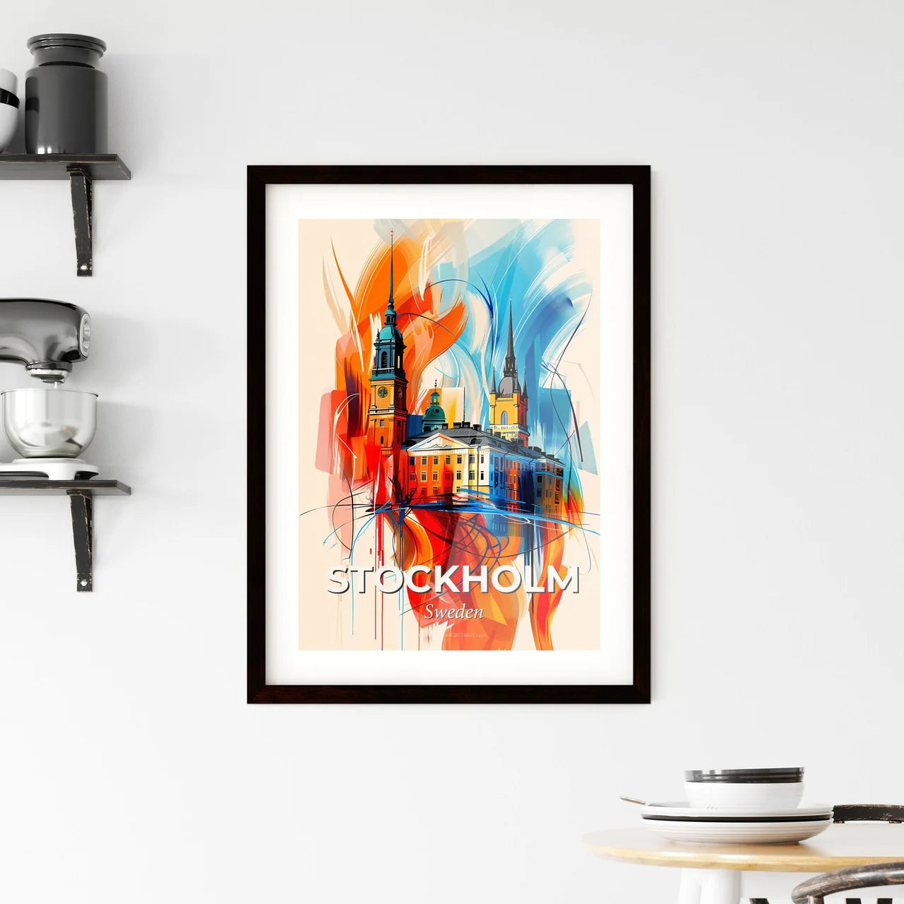 Vibrant Stockholm, Sweden Framed Print
