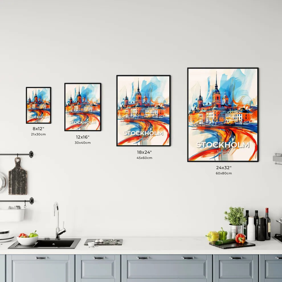 Vibrant Stockholm, Sweden Kitchen Art