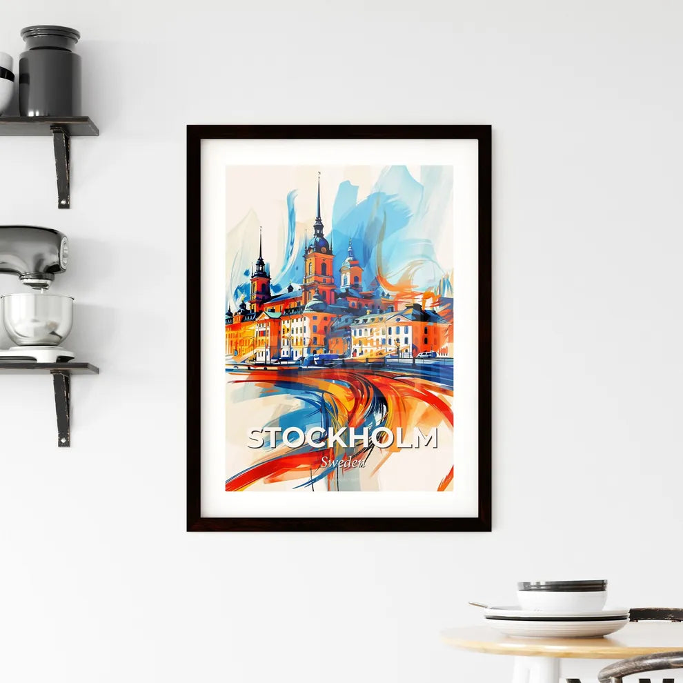 Vibrant Stockholm, Sweden Framed Print