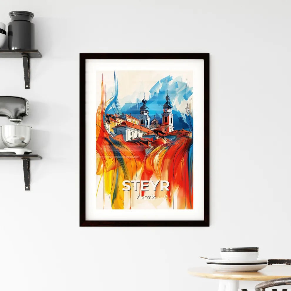 Vibrant Steyr, Austria Framed Print