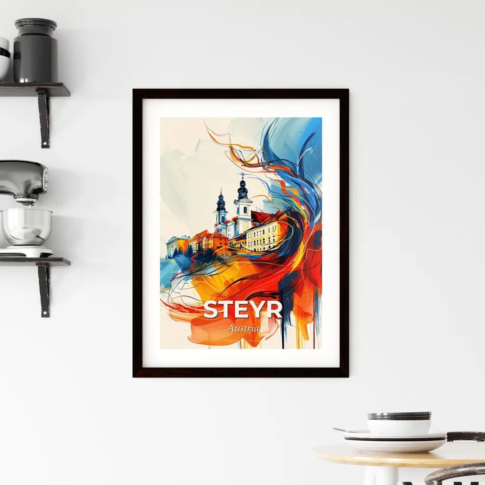 Vibrant Steyr, Austria Framed Print