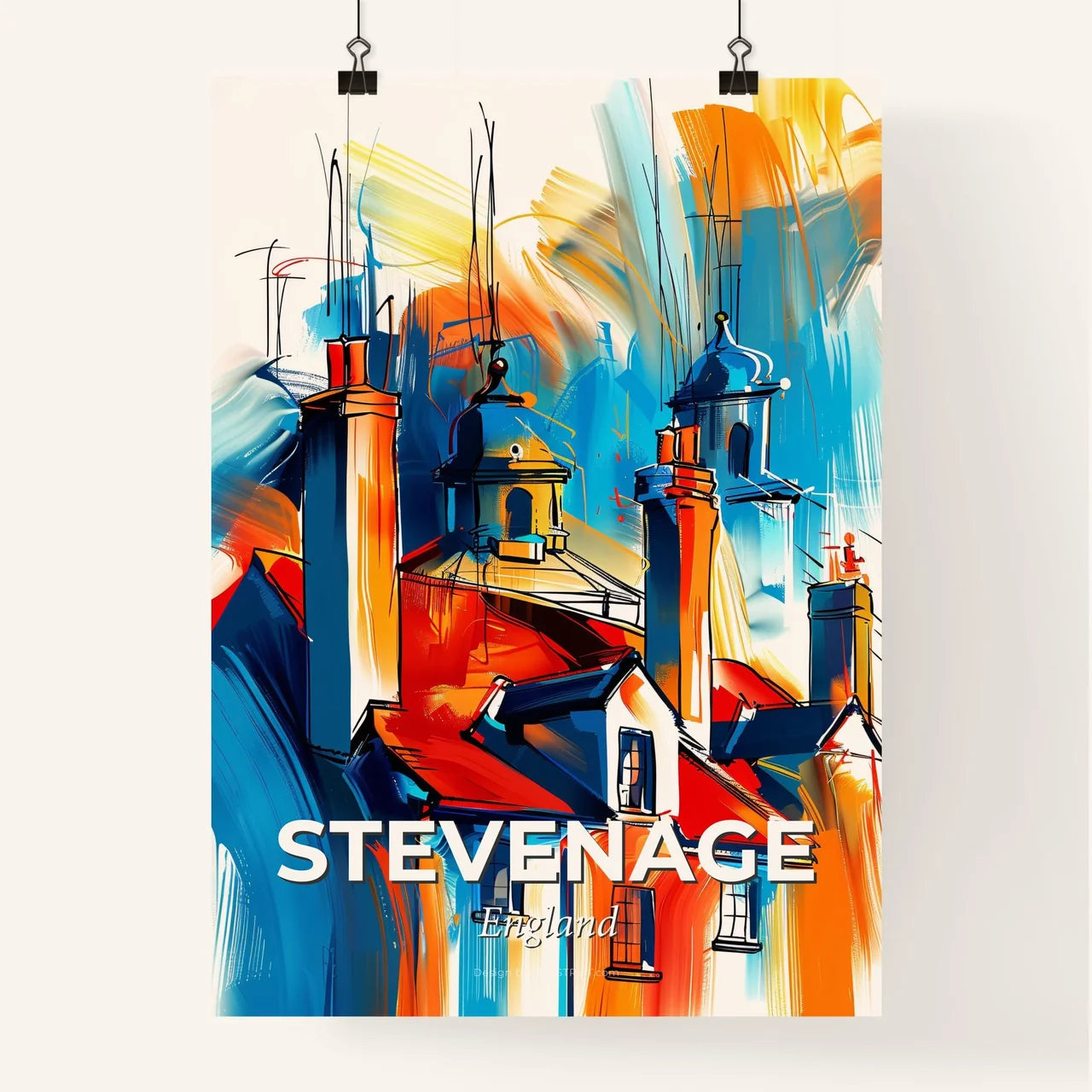 Vibrant Stevenage, England Poster