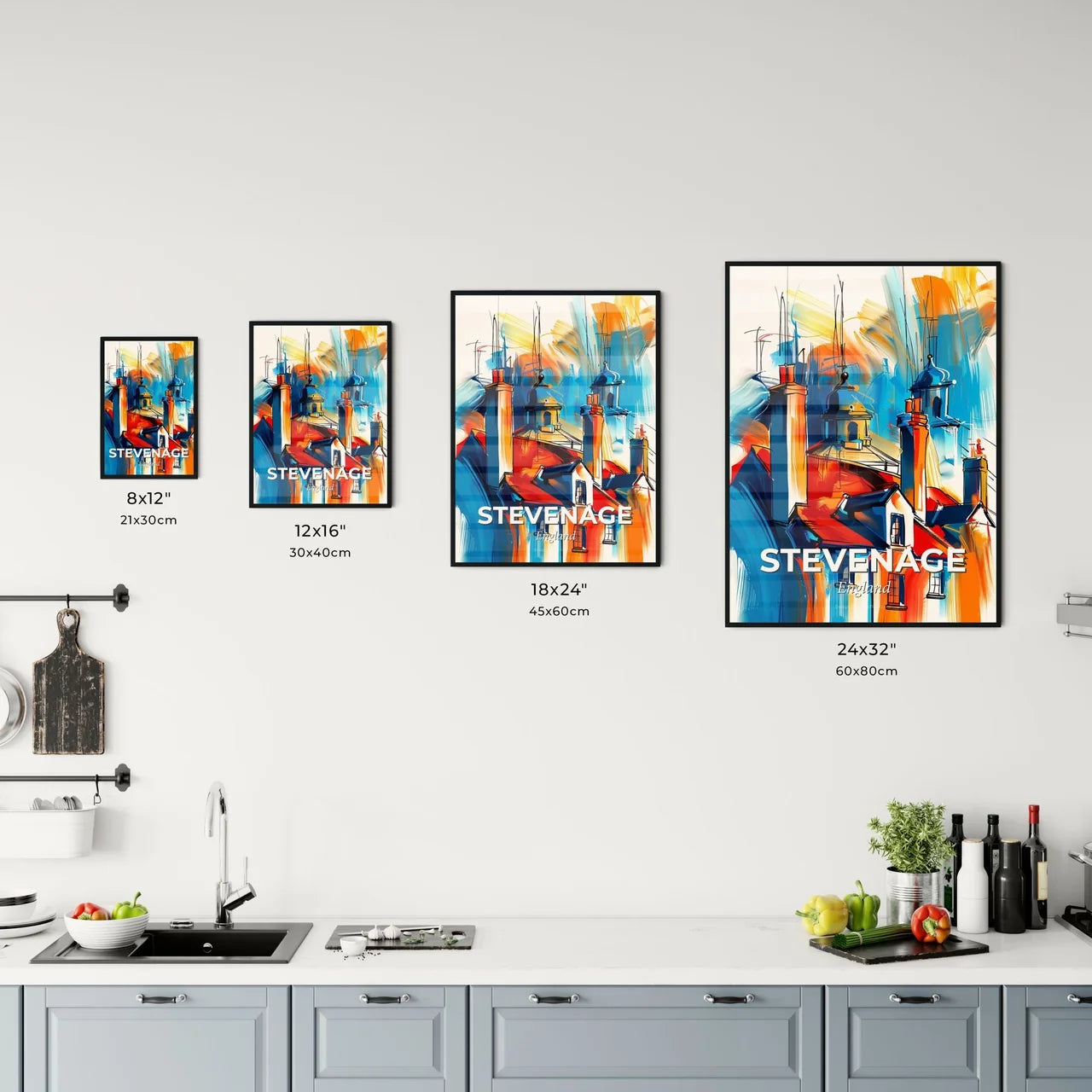 Vibrant Stevenage, England Kitchen Art