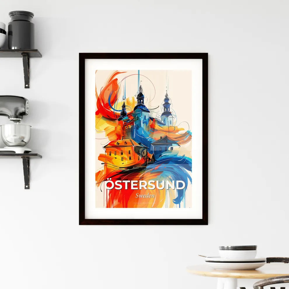 Vibrant Östersund, Sweden Framed Print