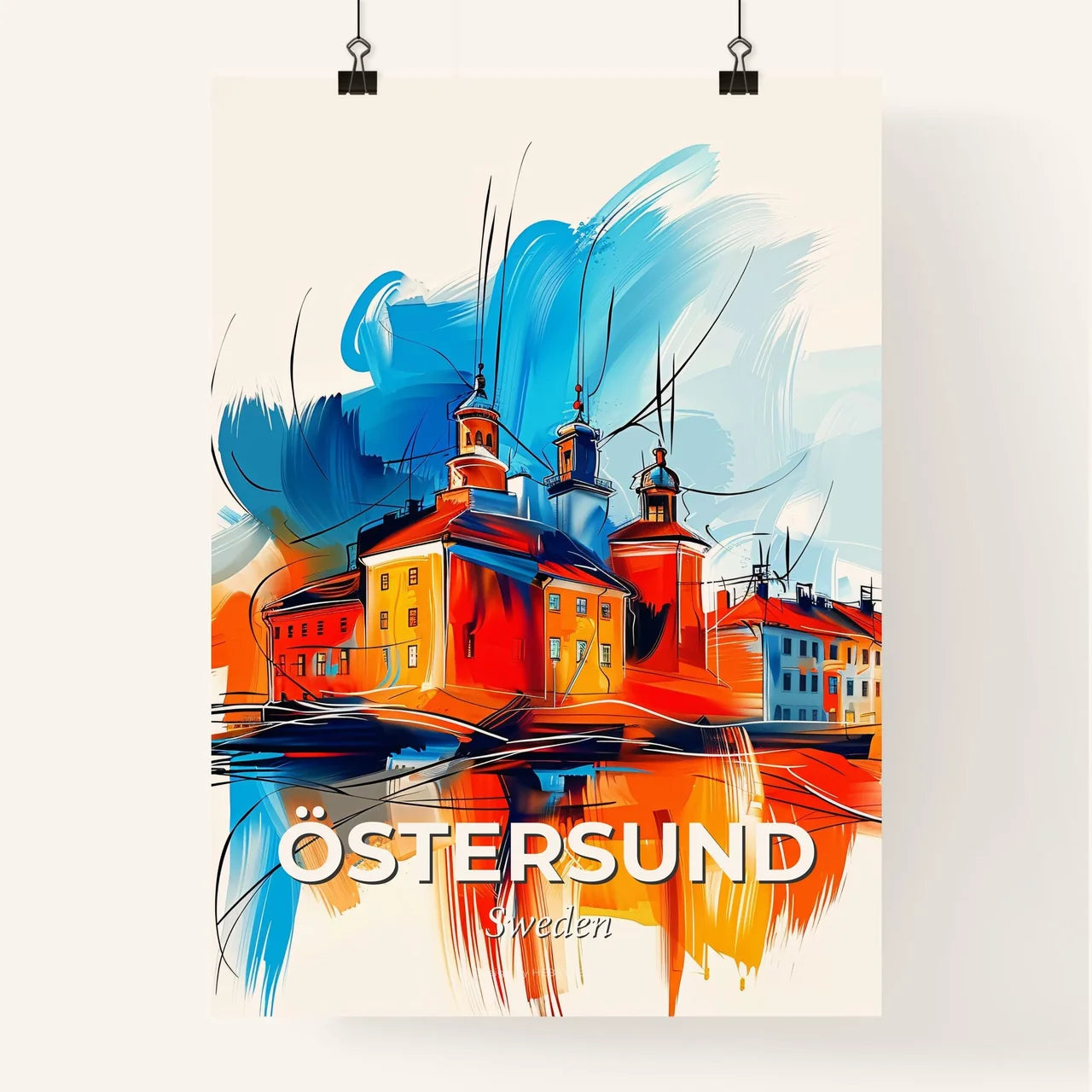 Vibrant Östersund, Sweden Poster