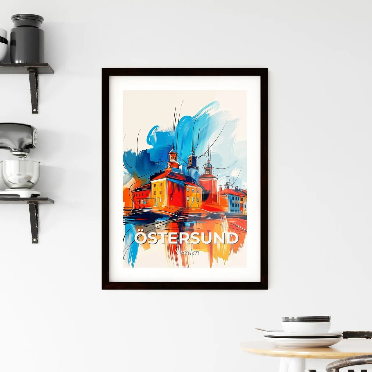 Vibrant Östersund, Sweden Framed Print