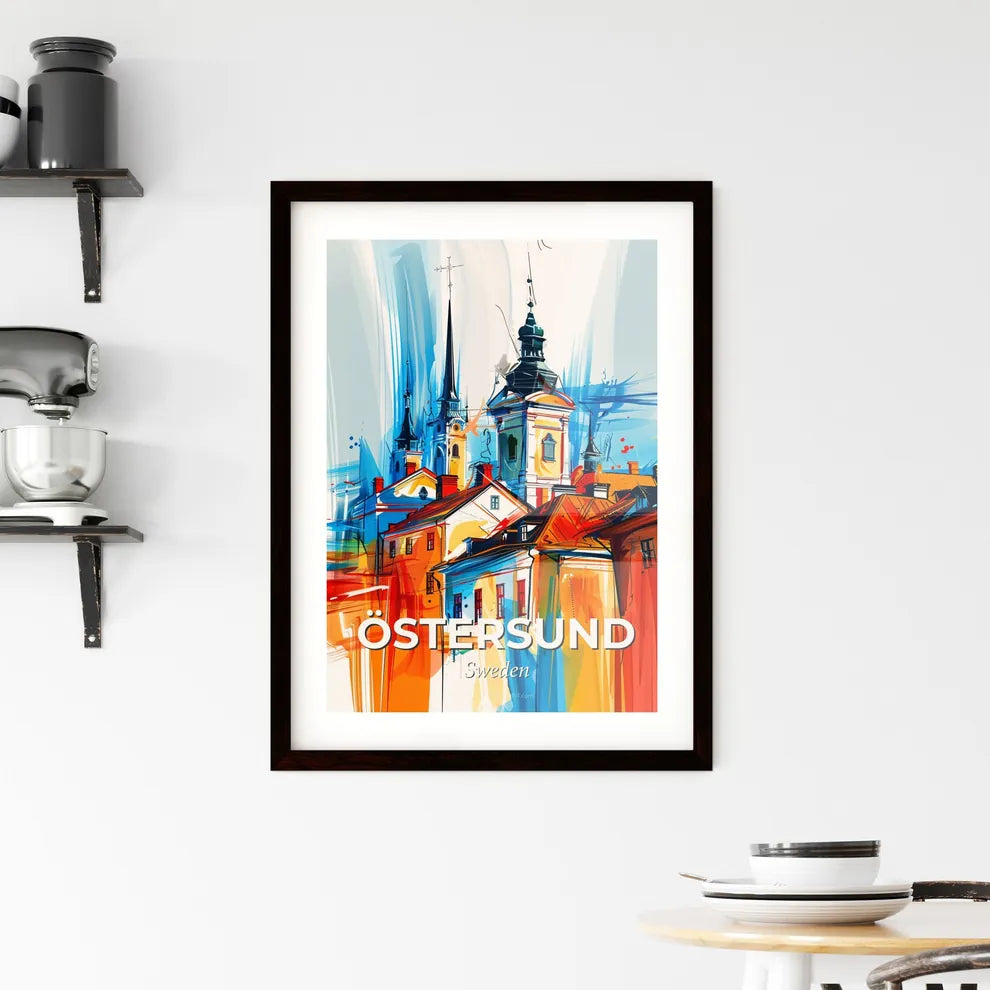 Vibrant Östersund, Sweden Framed Print