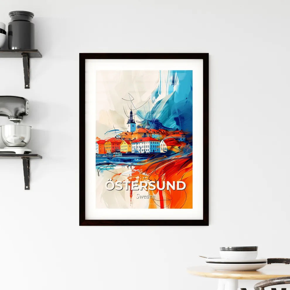 Vibrant Östersund, Sweden Framed Print
