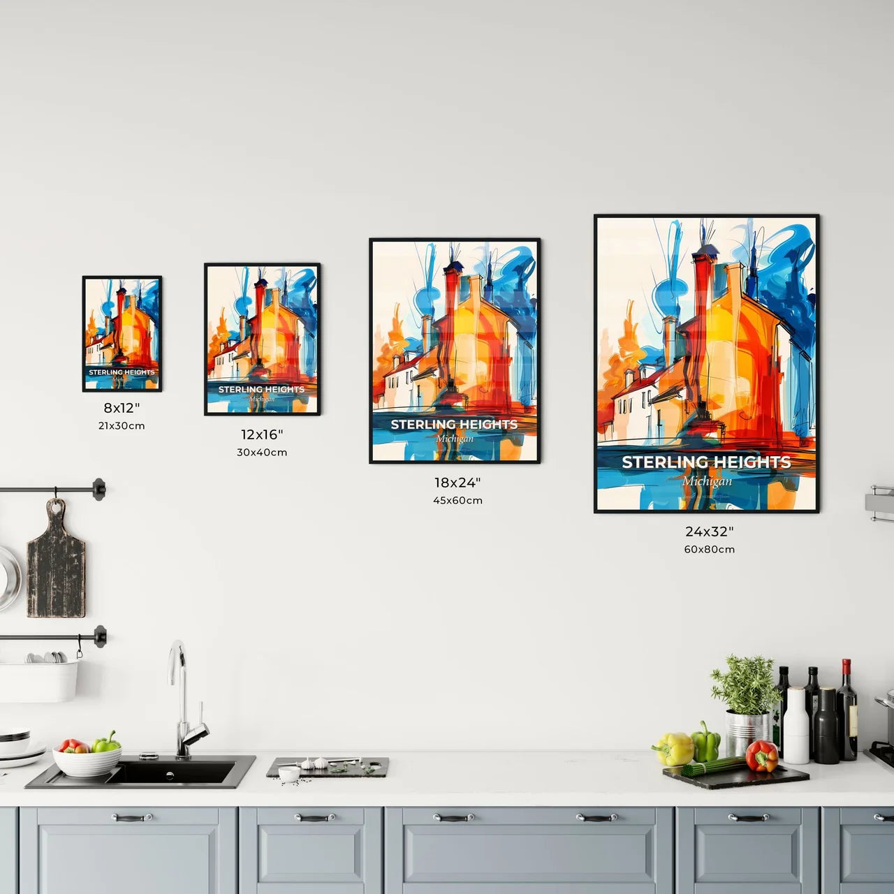 Vibrant Sterling Heights, Michigan Kitchen Art