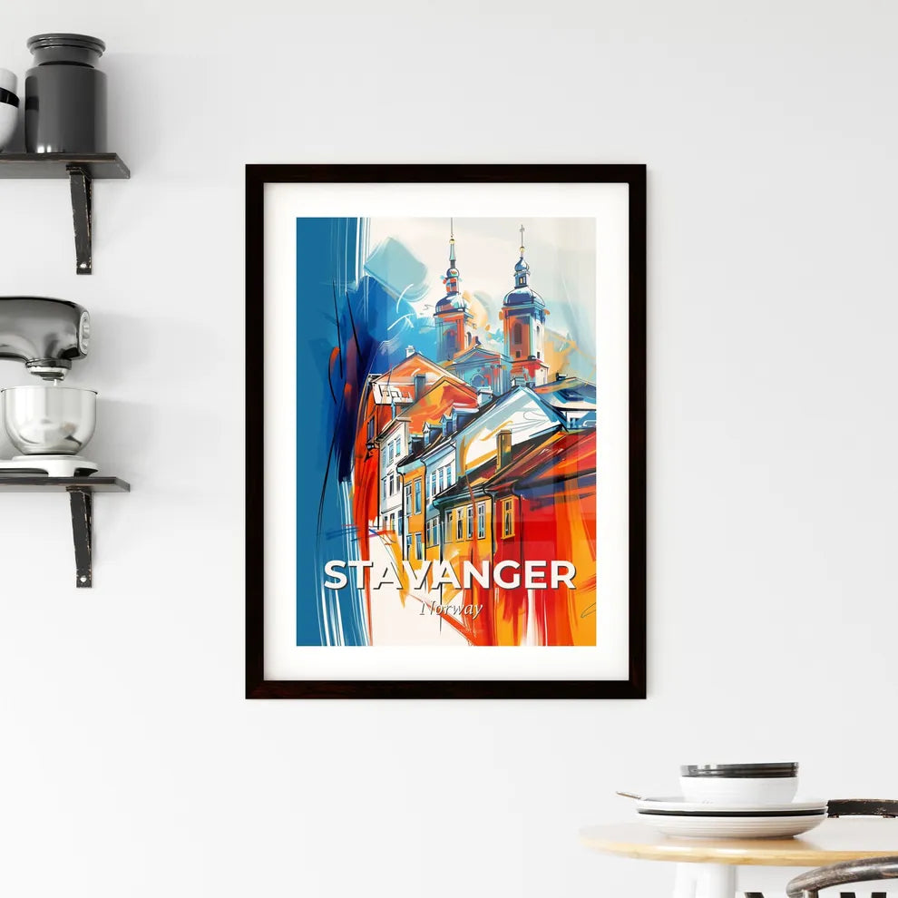 Vibrant Stavanger, Norway Framed Print