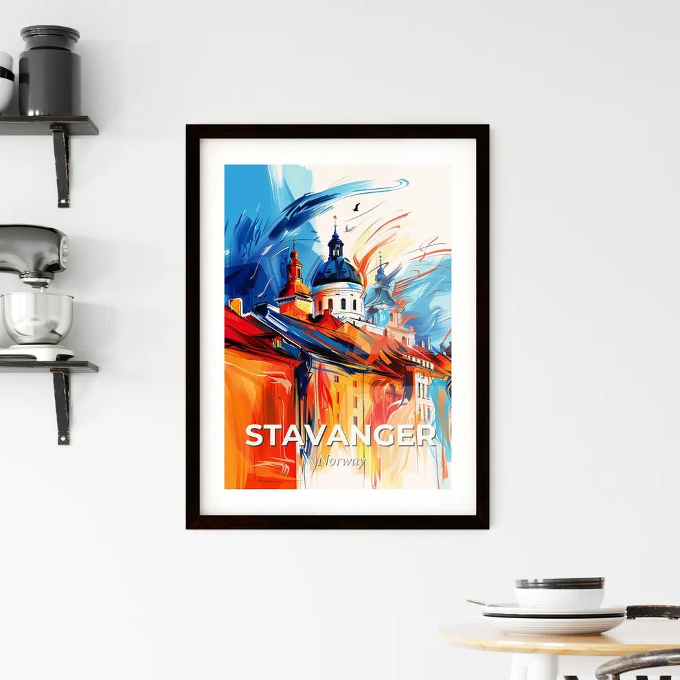 Vibrant Stavanger, Norway Framed Print