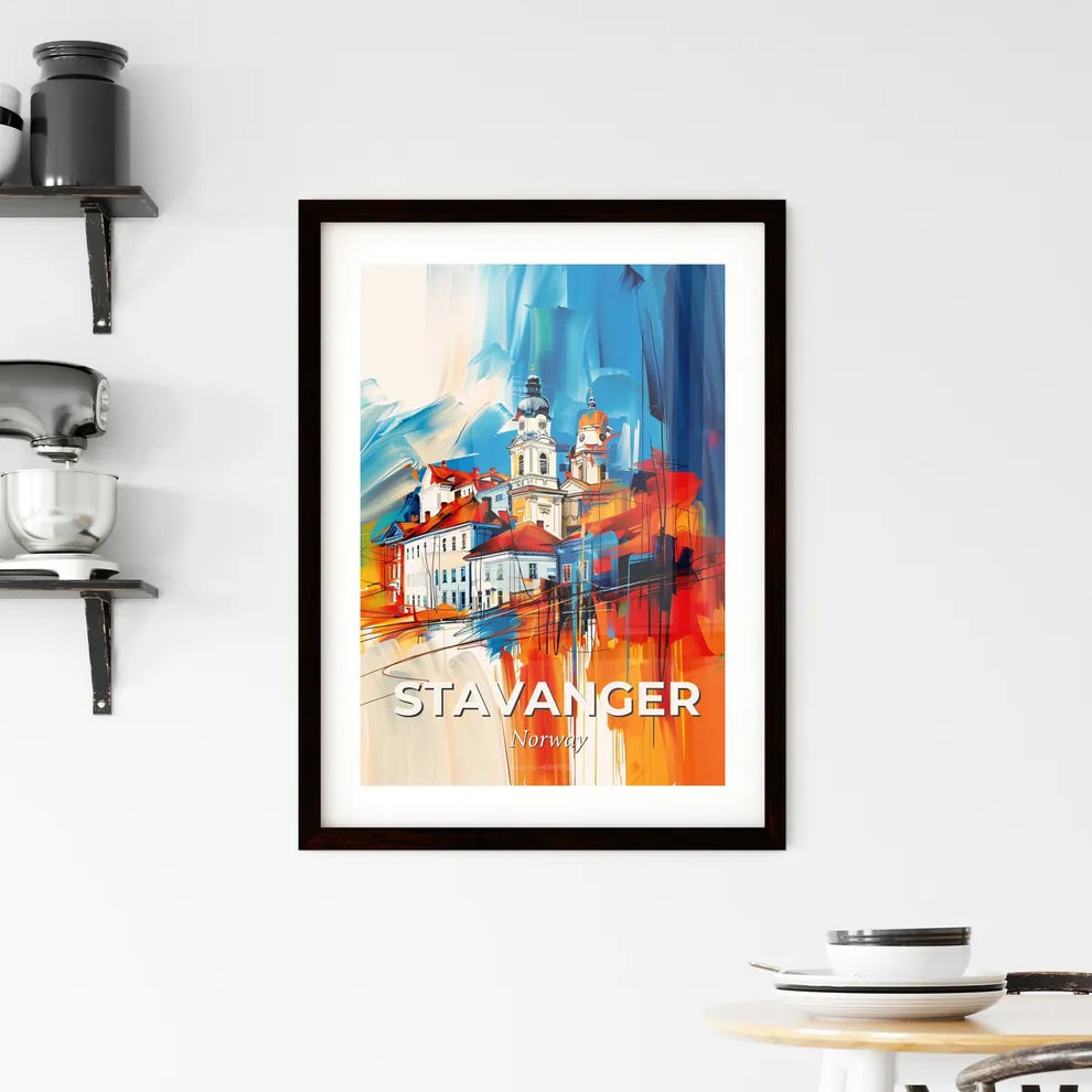 Vibrant Stavanger, Norway Framed Print